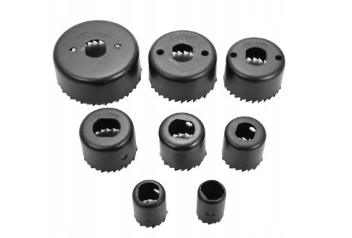 Sada dierovacích píl s adaptérom: 19-64 mm 11 ks.