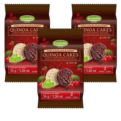 QUINOA Oblátky s čerešňou v čokoláde 36g ÚŽASNÉ
