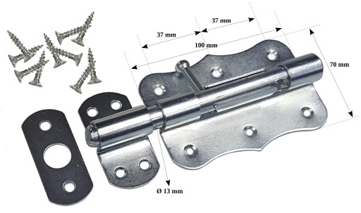 Univerzálny závorový zámok, závorový zámok, 100 mm, pozinkovaný