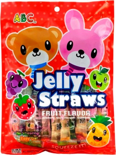 Bear And Bunny TikTok JELLY STRAWS želé fazuľky 300g ABC FUNNY HIPPO