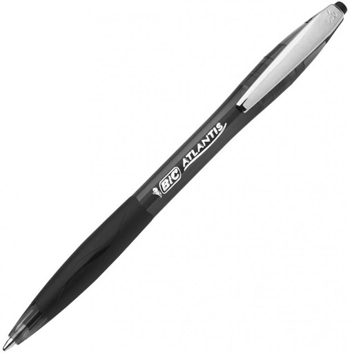 BIC ATLANTIS Mäkké automatické guľôčkové pero ČIERNA x 3
