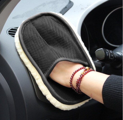 RUKAVICE NA UMÝVANIE A LEŠTENIE AUTOMOBILOV, VLNA NEŠKRABÚCA