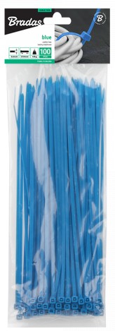 Páska na káble 3,6x200mm MODRÁ modrá sťahovacia páska 100 ks