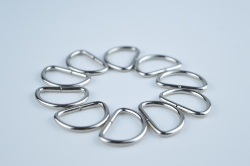 STRIEBORNÝ KOV POLOKRUH 20MM NA TAŠKY KABELKY KEYRING KEYRING 10KS