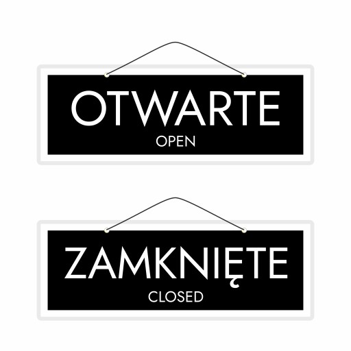 Laminovaný nápis OTVORENÉ ZATVORENÉ-OTVORENÉ/ZATVORENÉ