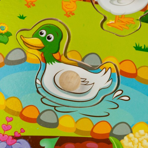 INTERAKTÍVNA HRAČKA VZDELÁVACIE DREVENÉ BLOKY PRE DETI FARM PUZZZZ