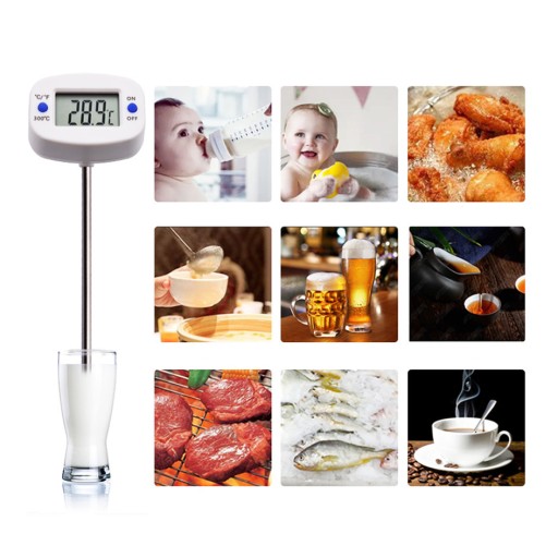 DIGITÁLNY ELEKTRONICKÝ KUCHYŇSKÝ TEPLOMER SONDA MÄSO VODA -50°C +300°C