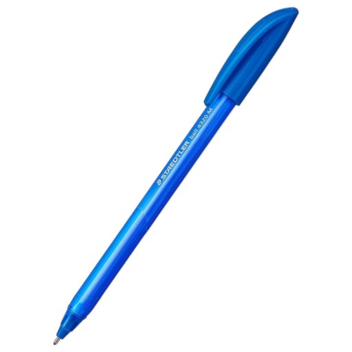 Blue Staedtler Ball M jednorazové guľôčkové pero, mäkké písanie, trojuholníkové