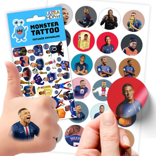 MEGA SADA NÁLEPOK + KVALITA TETOVANIA MBAPPE
