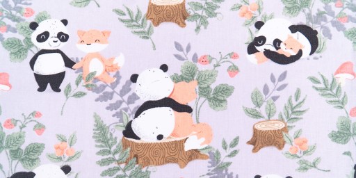 Obliečka na vankúš 50x80 cm zvieratká panda líška
