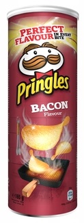 1x165g lupienkov PRINGLES s príchuťou slaniny