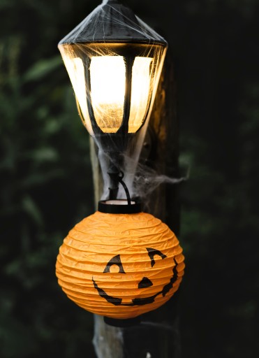 LED tekvicový HALLOWEEN svietiaci papierový lampáš