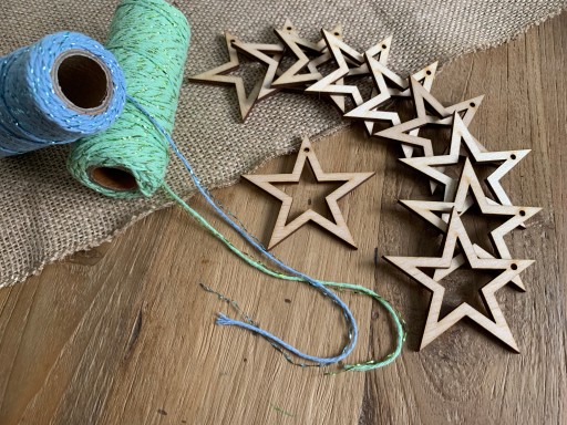 Macrame hviezdy s dierkami sada 10 ks