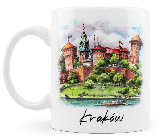 Krakovský hrnček. Hrad Wawel na pohári.