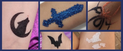Henna Airbrush Glitter Tattoo Templates Veľká sada pre chlapca