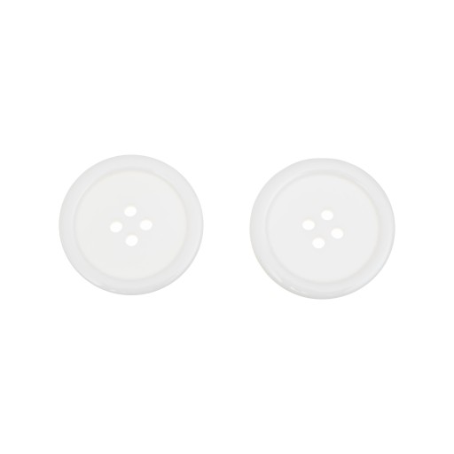 2ks gombíky 4 dierky plastové 30mm biele C