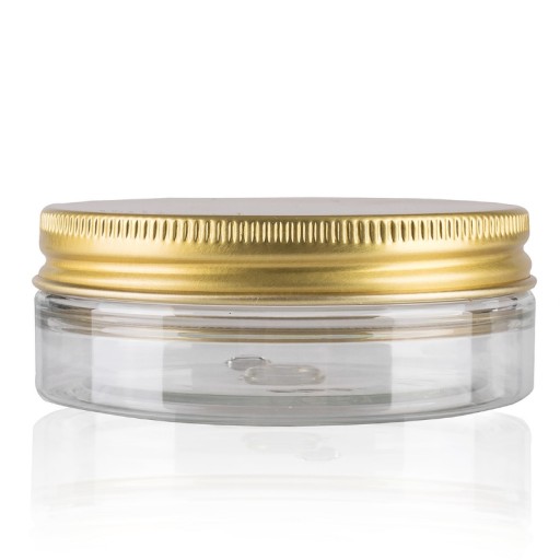 50ml PET plastová krabička so ZLATÝM ALU uzáverom