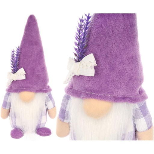 TRPASLÍK ZAJÍČIK GNOME FIALOVÝ MATERIÁL 20CM SASKA GARDEN