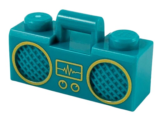 LEGO 93221pb06 Boom Boom Reproduktor Rádio Tyrkysová NOVINKA (1g)
