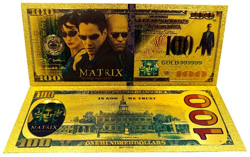 MATRIX Jedinečný zberateľský DARČEK s pozlátenými bankovkami