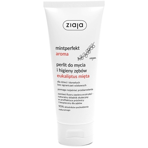 ZIAJA perlit na čistenie zubov eukalyptus mäta 100ml