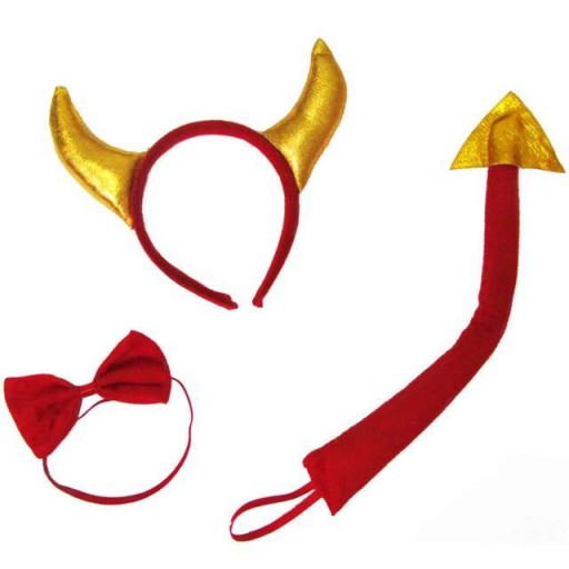 DEVIL diabol DEVIL tail HORN set čelenka