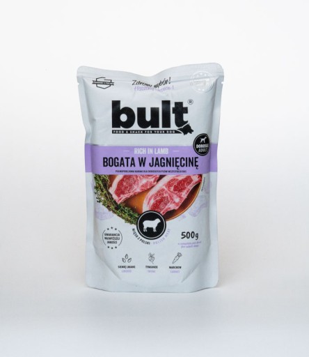BULT Mokré krmivo pre psov Jahňacie 500g