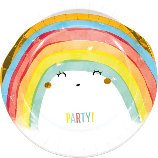 DÚHOVÉ PARTY PAPIEROVÉ TANIERE 23 CM 8 KS.
