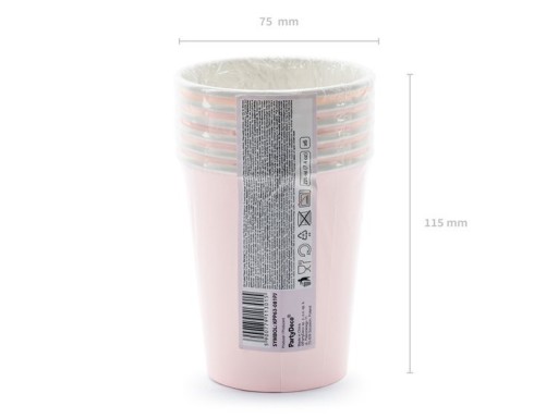 Happy BirthDAY narodeninové poháre! ružový papier 220 ml 6 kusov