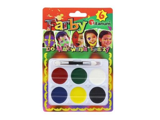 FARBY NA MAĽOVANIE NA TVÁR A TELO 6 FARIEB.