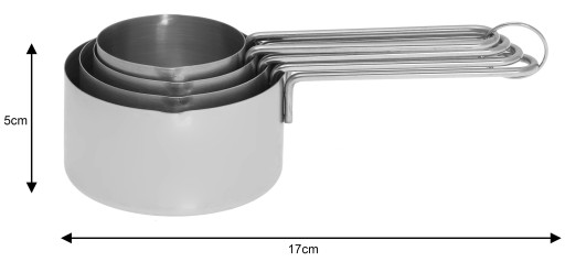 Sada 4 odmeriek 60 / 80 / 125 / 250 ml KH4025