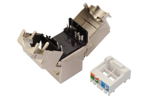 Tienená sieťová zásuvka RJ45 SXKJ-6-STP-BK-SA