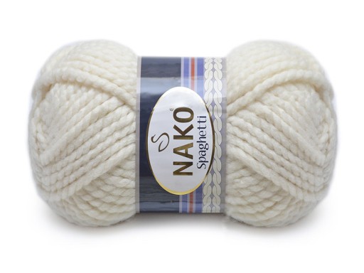 NAKO SPAGHETTI priadza, akrylová vlna, 288 ecru