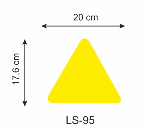 Akryl ZRKADLO trojuholník 20x17,6 cm LZ-95