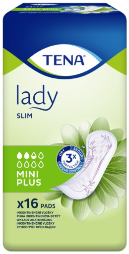 Tena Lady, špecializované hygienické vložky, Slim Mini Plus, 16 kusov