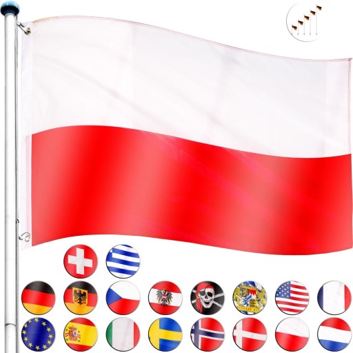 POĽSKÁ VLAJKA NÁRODNÉ POĽSKO 120x80 CM NA SŤAŽI