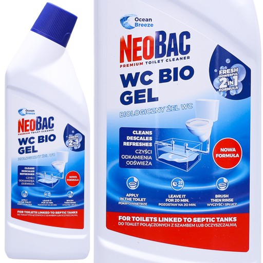 Bio gél NeoBac WC 2v1 čistí septikový kameň ECO