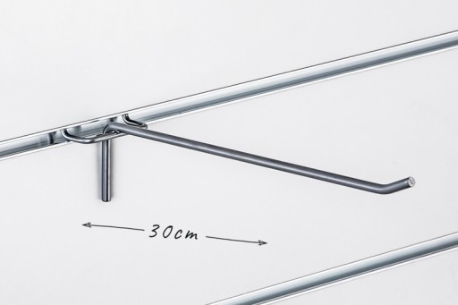 Jednoduchý háčik pre Shop Space Wall, strieborný, 30 cm