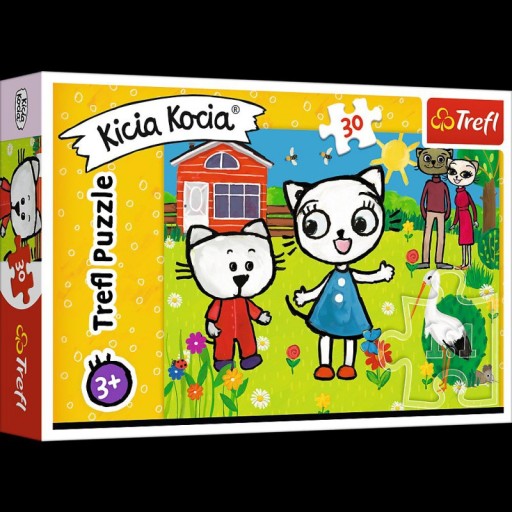 Puzzle 30 dielikov. Mačiatko