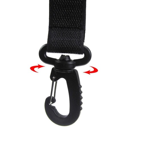 SET 2x HÁČIK HÁČEK ÚCHYTKA NA NÁKUPNÚ TAŠKU NAKUPOVANIE SO HÁČKOM NA VELCRO ČIERNA