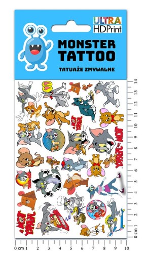 UMÝVAJÚCE DOČASNÉ TETOVANIE PRE DETI TOM A JERRY ORIGINÁLNE DIZAJNY