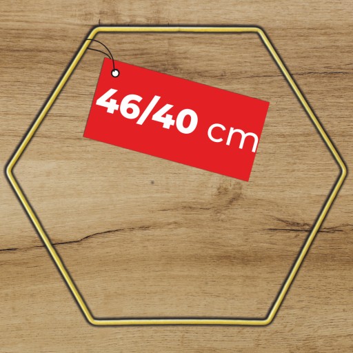 Kovová základňa HEXAGON GOLD MAT pre lapač snov a kruh makramé pre domácich majstrov