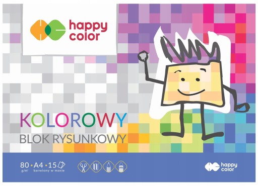 HAPPY COLOR FAREBNÝ BLOK NA KRESLENIE A4 15 LISTOV
