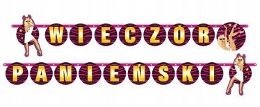 Slepačí večierok Banner Set Sash Wristband Cards