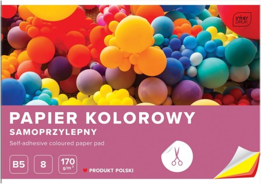 Farebný samolepiaci výrezový blok B5 8 hárkov x2