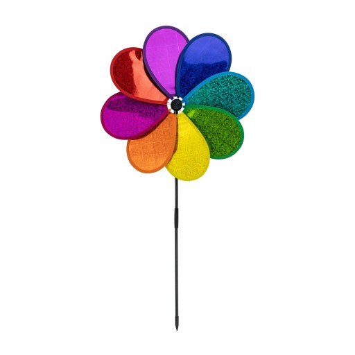 Farebný záhradný veterný mlyn 80 cm