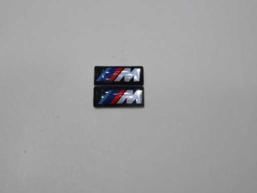 2x Nálepky s logom Emblémy na ráfiky volantov BMW MPOWER 16x7 mm strieborné