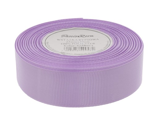 Grogrénová stuha na ozdobnú svadobnú výzdobu, 25mm 22mb, levanduľa