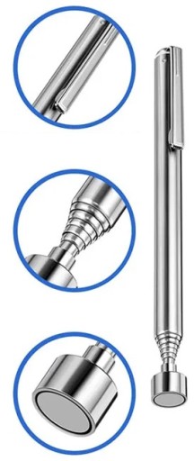 TELESKOPICKÝ MAGNETICKÝ UCHOVÁVAČ GULIČKOVÝ MAGNET 65 cm TELESKOPOVÝ MANIPULÁTOR