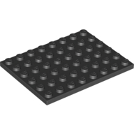 LEGO tanier 6x8 čierny 303626 3036
